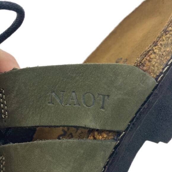 Naot Leather Strappy Sandals 36 Olive Israel - Picture 10 of 10